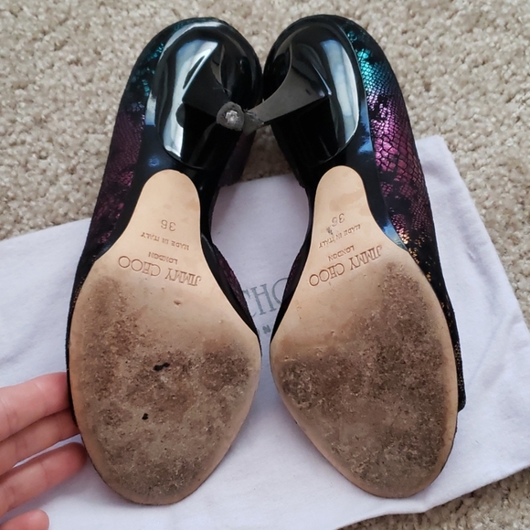 Jimmy Choo RARE Rainbow suede heels sz 6/36 - Picture 10 of 11